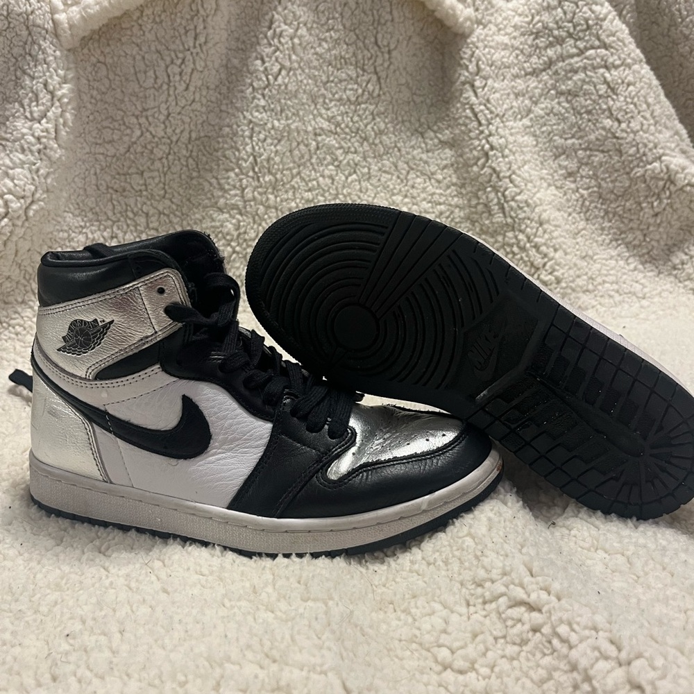 Women’s Nike Air Jordan’s Retro High in Silver